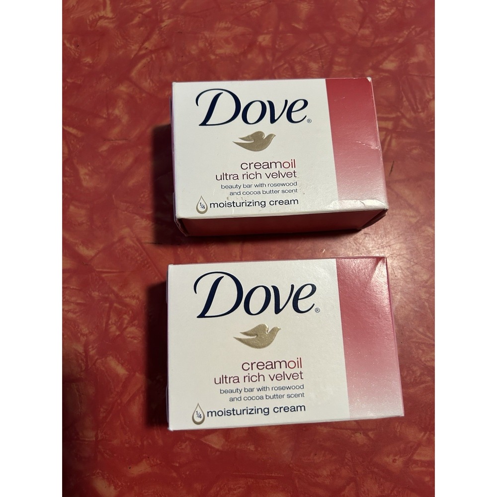 2 Dove Creamoil Ultra rich Velvet Rosewood & Cocoa Butter Scent Beauty‎ Bar Soap